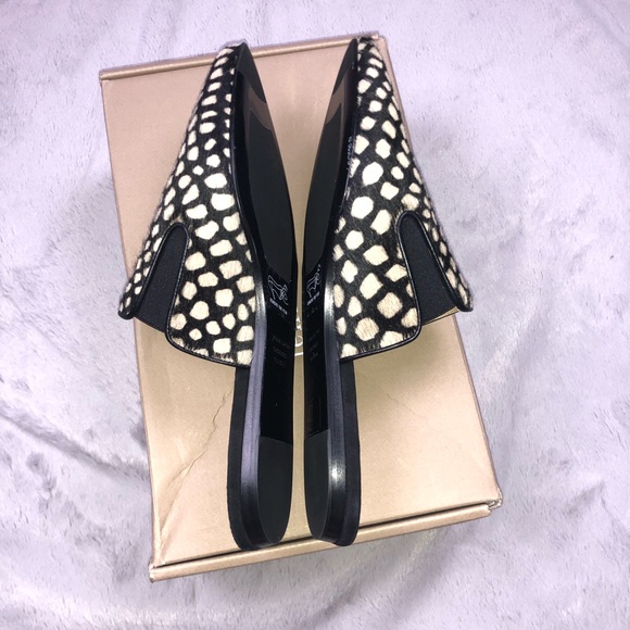 NWT Jenni Kayne Genuine Calf Hair Mule in Black Honey Giraffe Size 6 avail - Picture 5 of 14